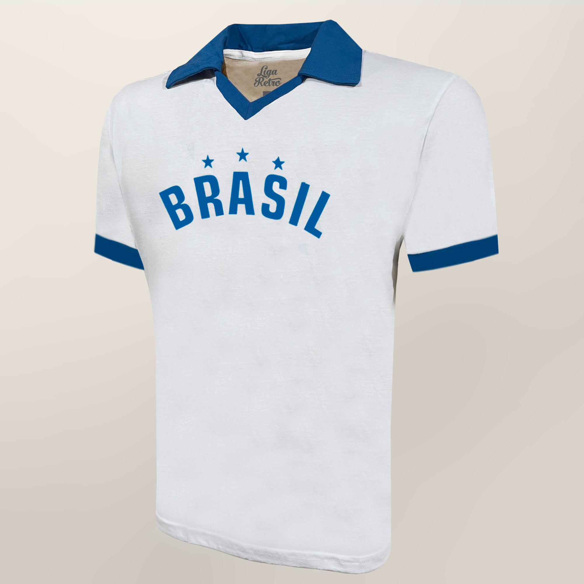 BRASIL POLO ESTRELAS 10 BRANCO