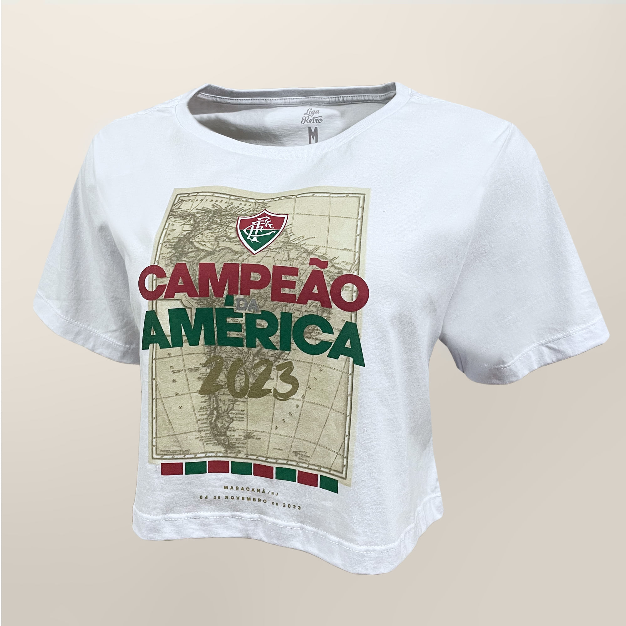 T-SHIRT FLUMINENSE CAMPEÃO DA AMÉRICA CROPPED